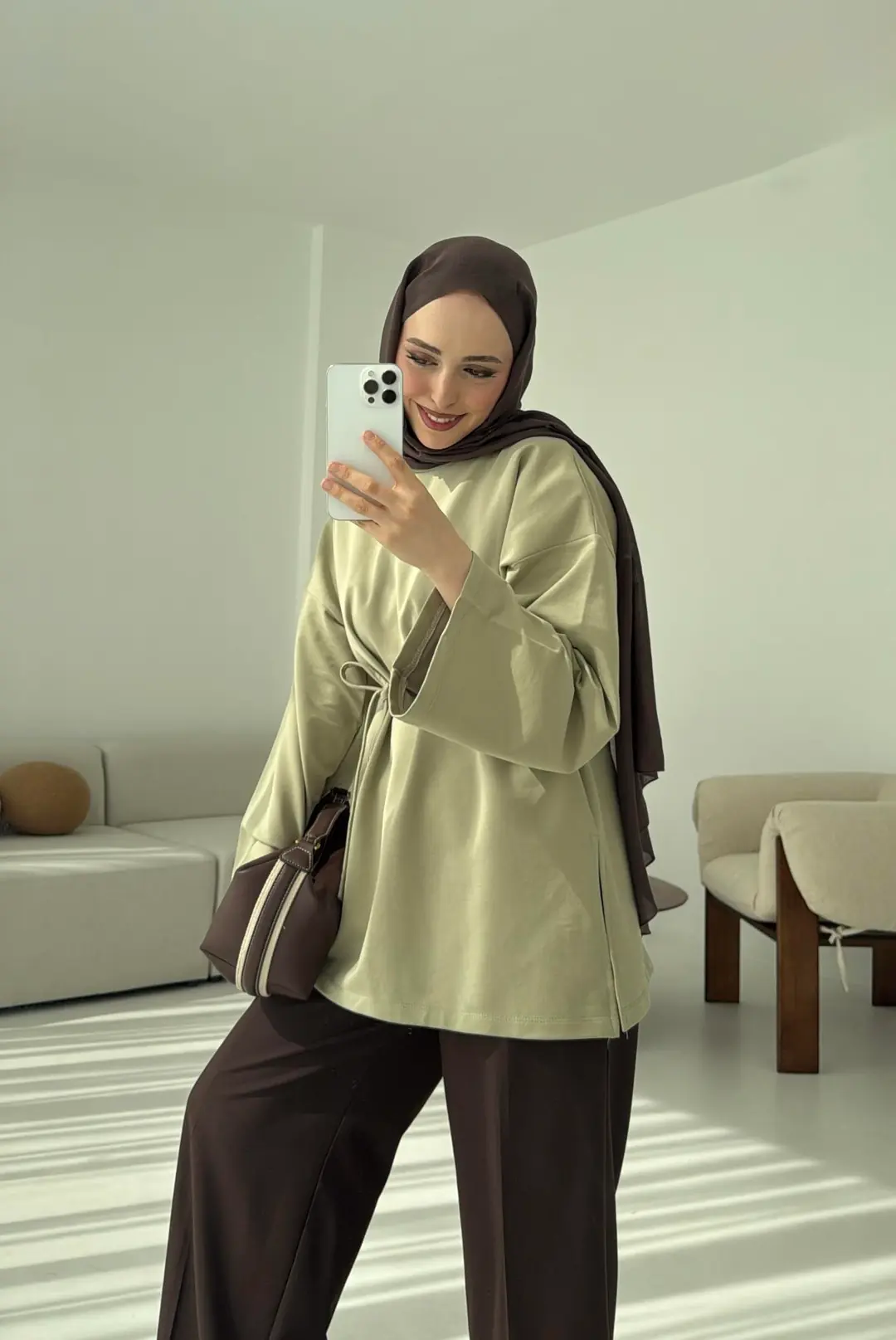 İki iplik Baglamalı Bluz Cagla - Görsel 5