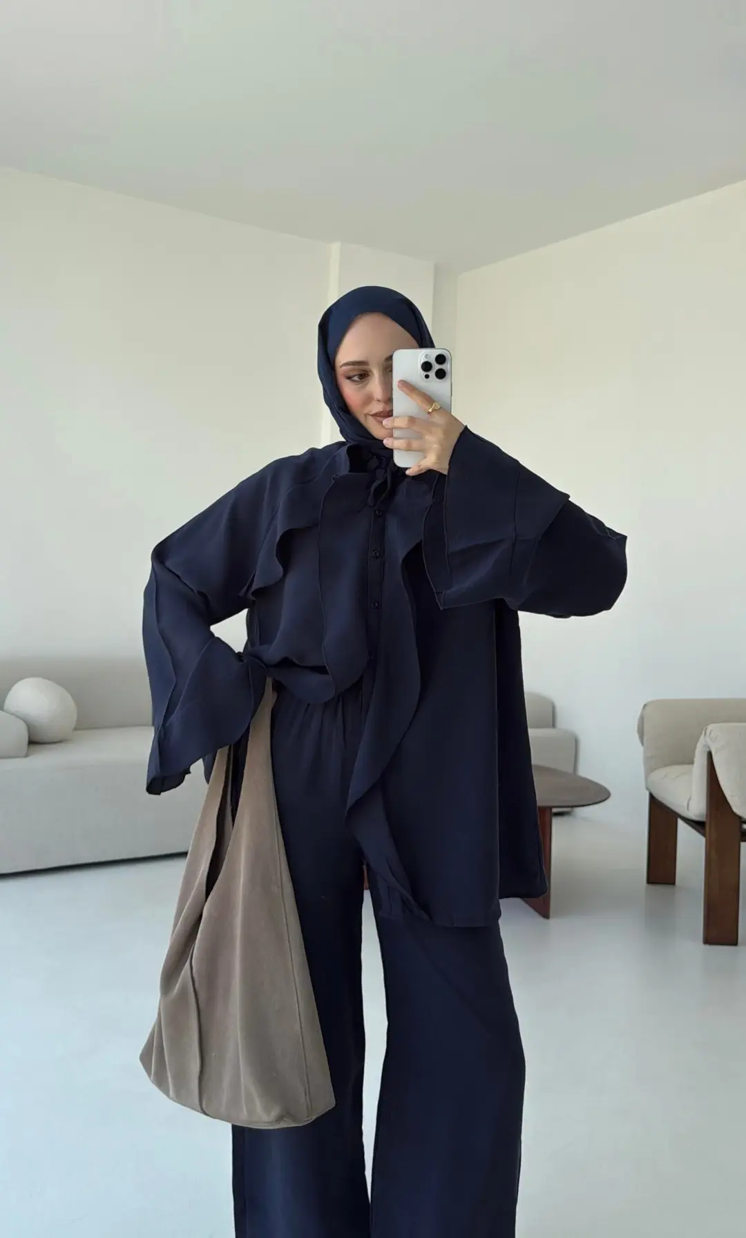 İspanyol Tencel Takım Lacivert