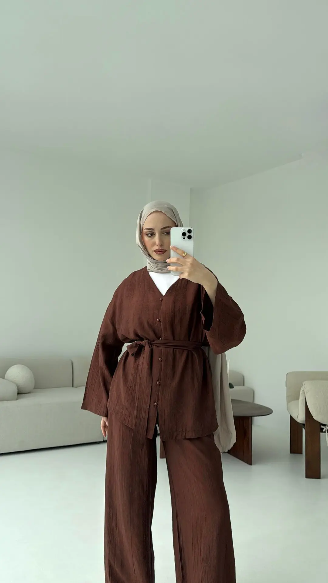 Kahve Bağlamlı Takım - Görsel 3