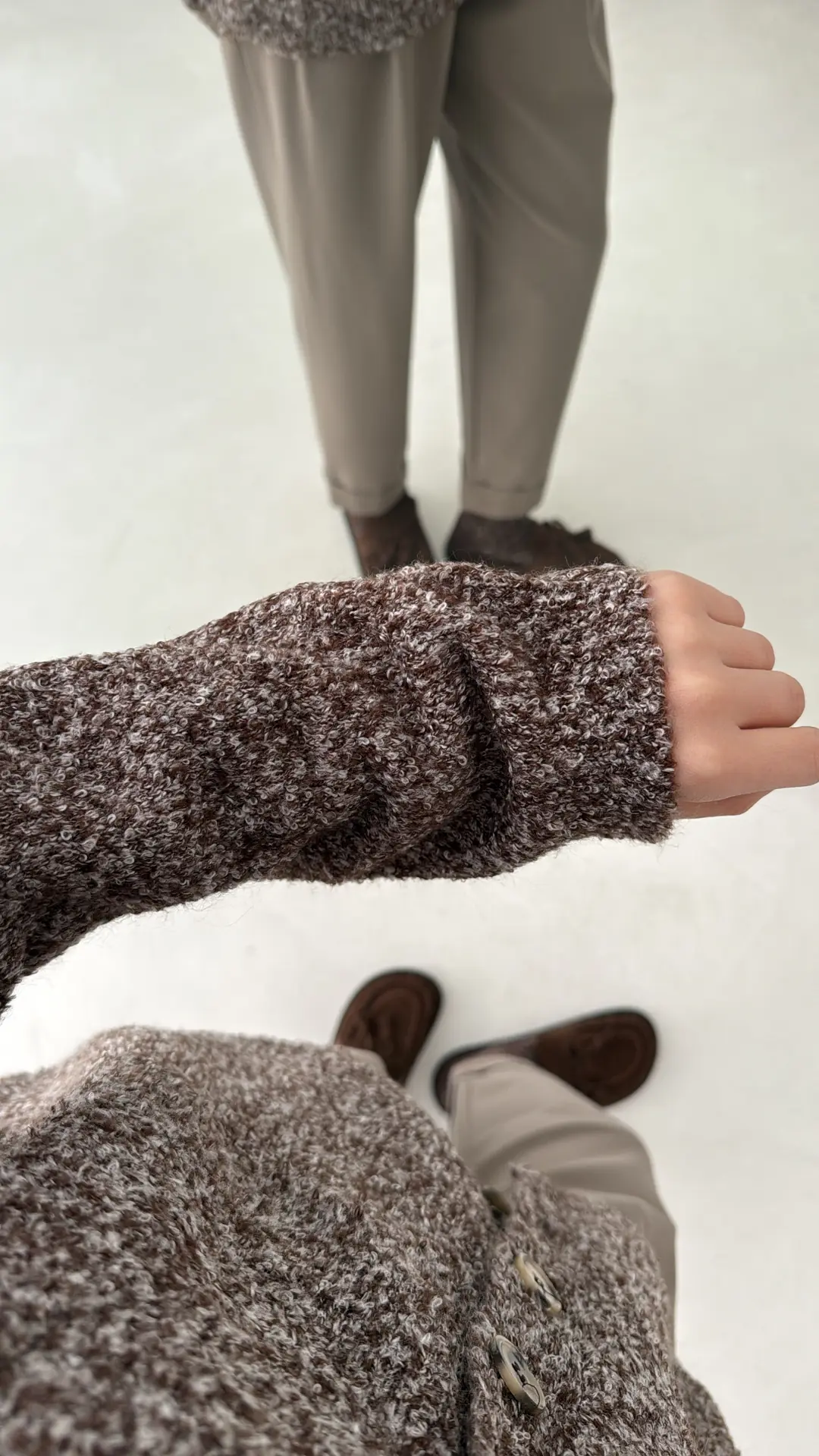 Kahve Benekli Hırka - Görsel 7