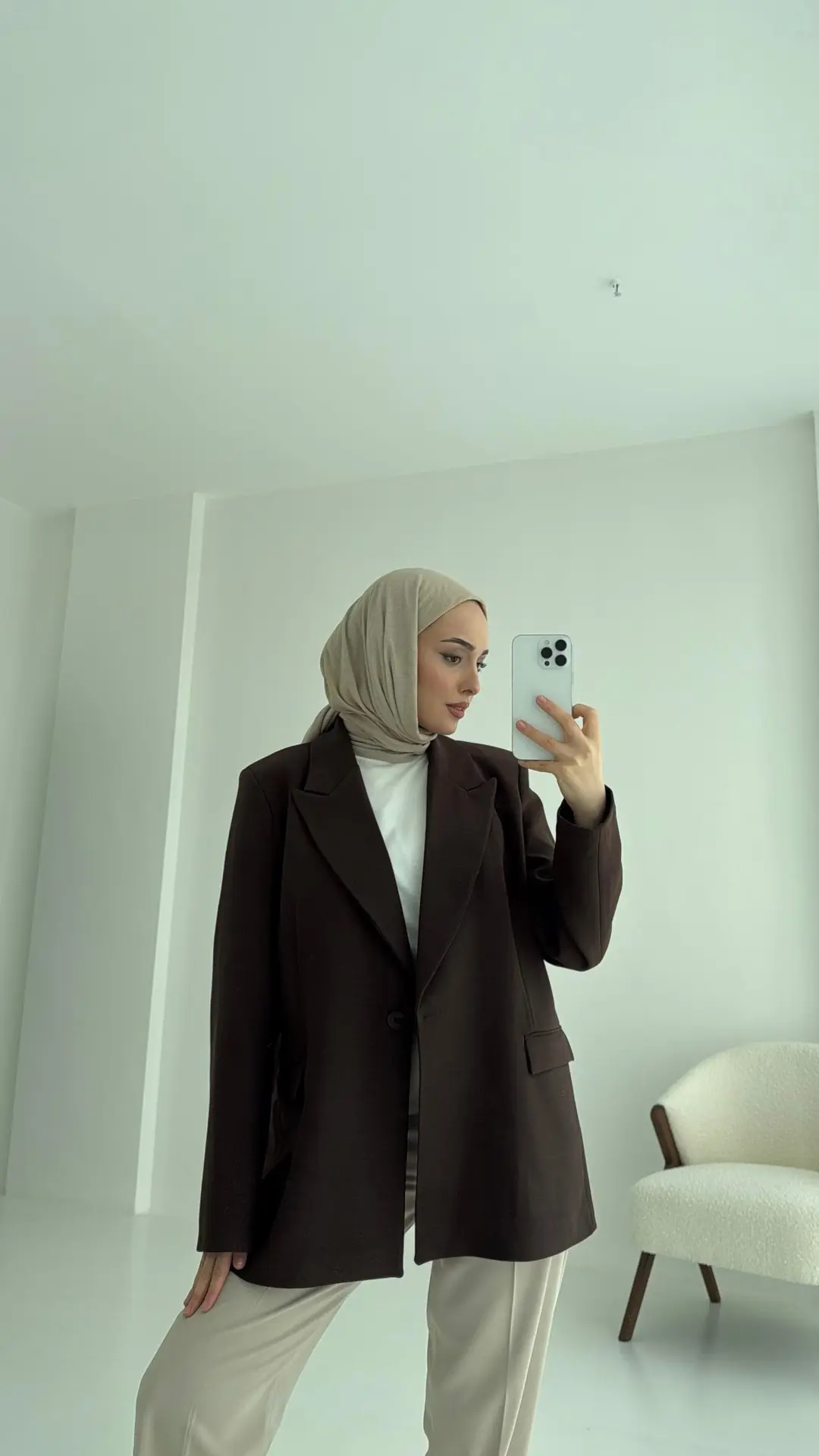 Kahve Blazer Ceket - Görsel 3