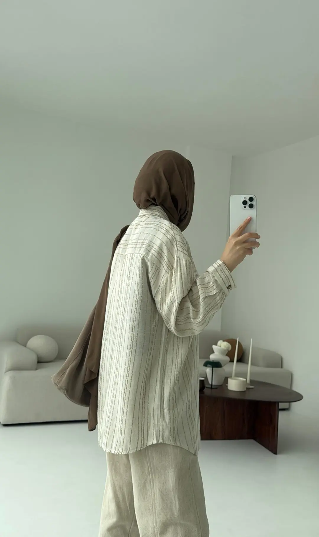 Kahve Geçişli Gömlek - Görsel 3