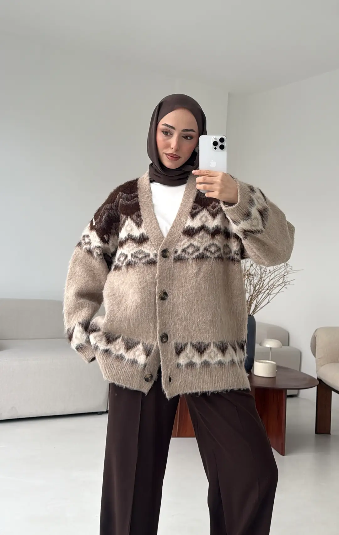 Kalın Desenli Hırka