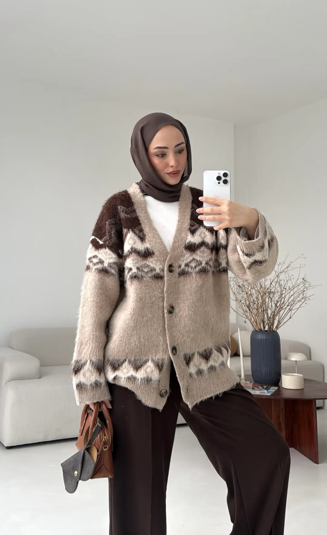 Kalın Desenli Hırka - Görsel 10