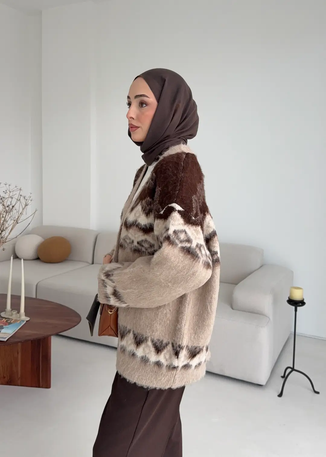 Kalın Desenli Hırka - Görsel 4