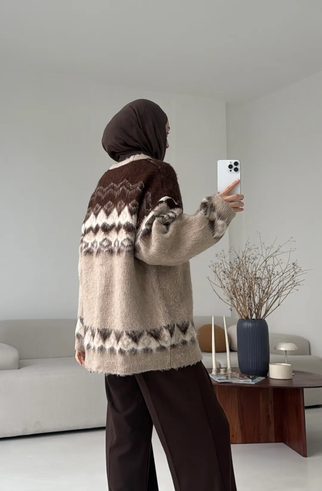 Kalın Desenli Hırka - Görsel 5