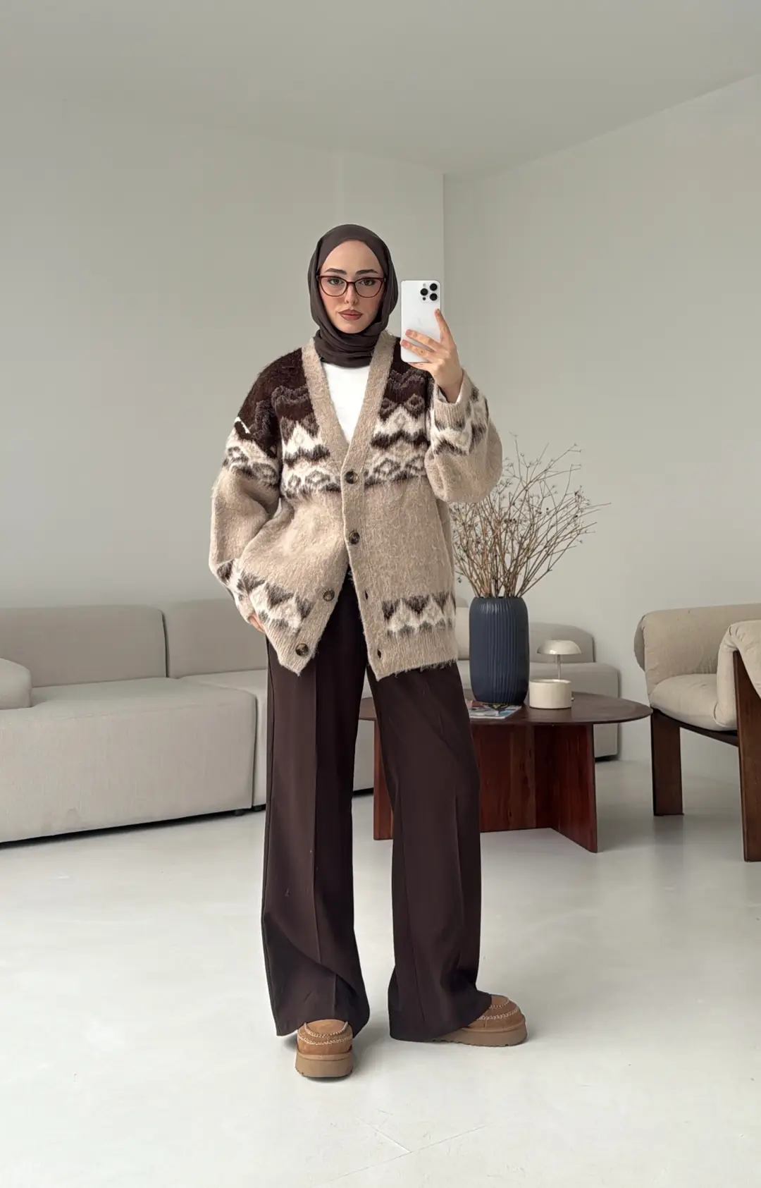 Kalın Desenli Hırka - Görsel 6