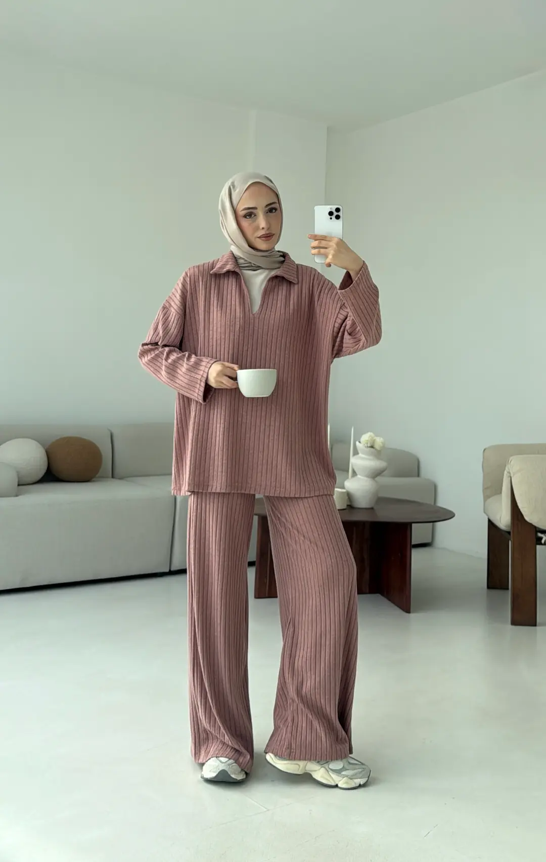 Kaskorse Bluz Pantolon Takım Gül