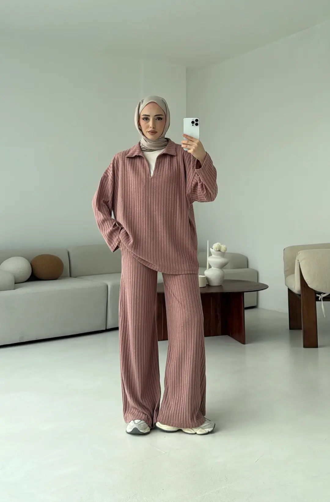 Kaskorse Bluz Pantolon Takım Gül - Görsel 5