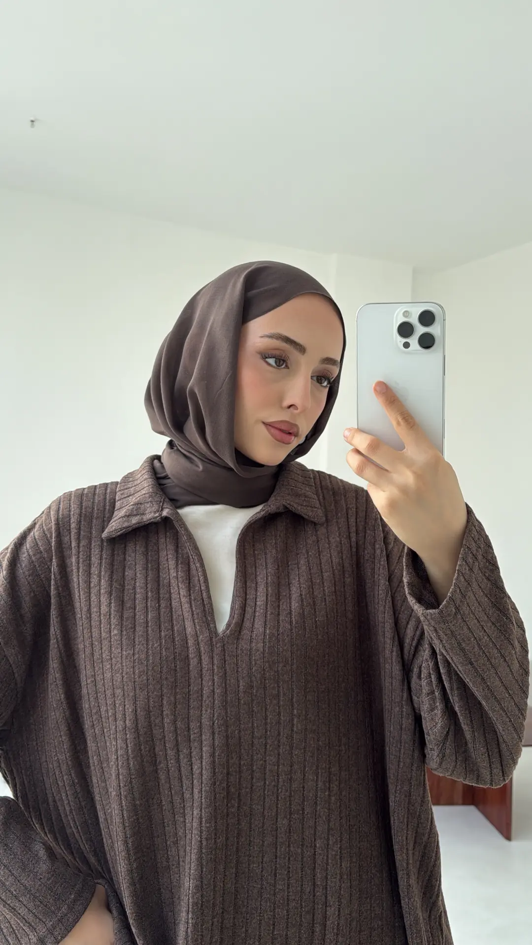 Kaskorse Bluz Pantolon Takım Kahve - Görsel 6