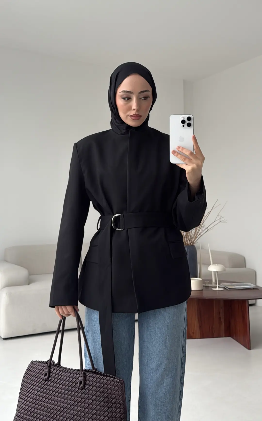 Kemeri Tokalı Ceket Siyah - Görsel 2