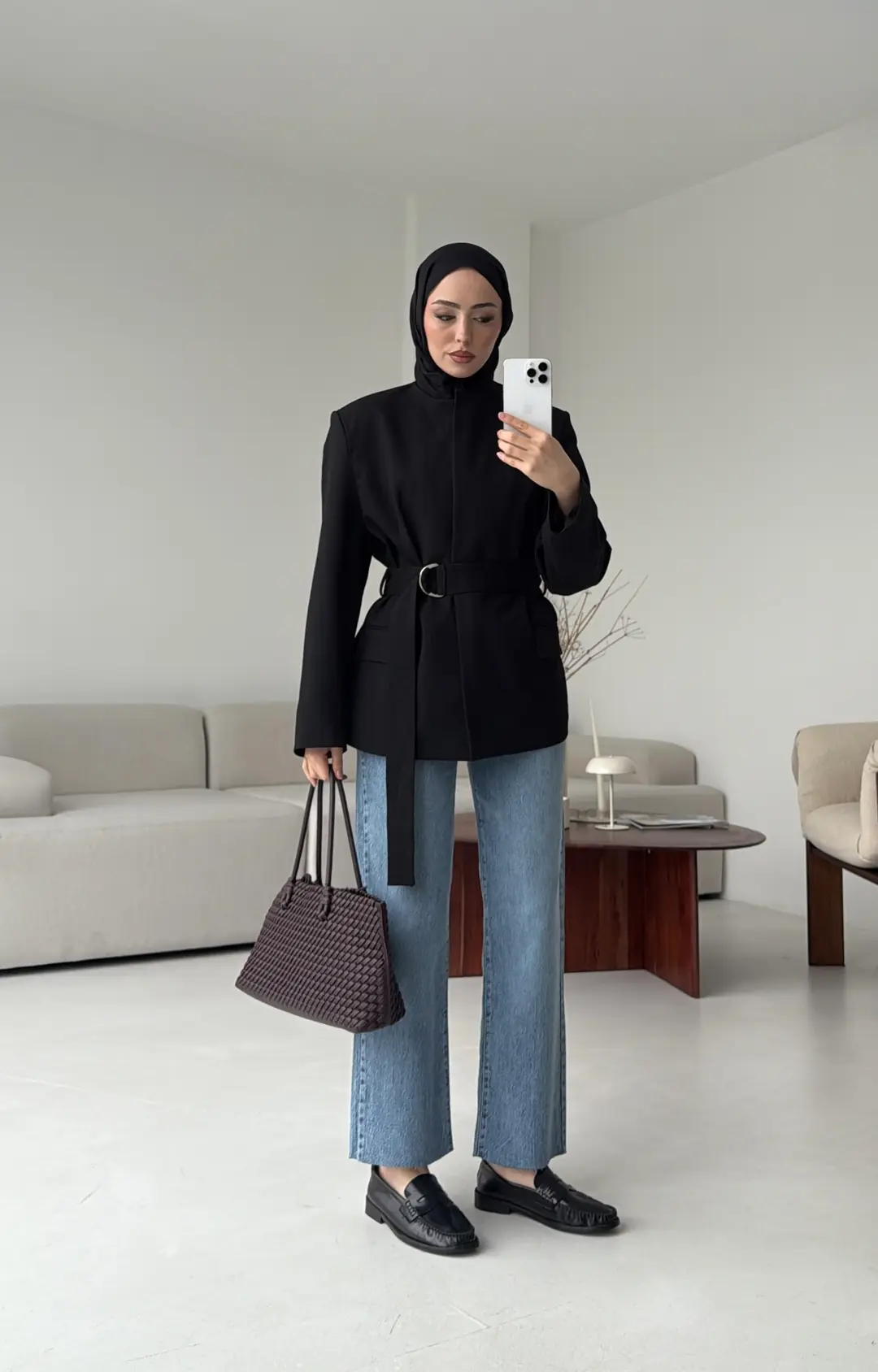 Kemeri Tokalı Ceket Siyah - Görsel 5