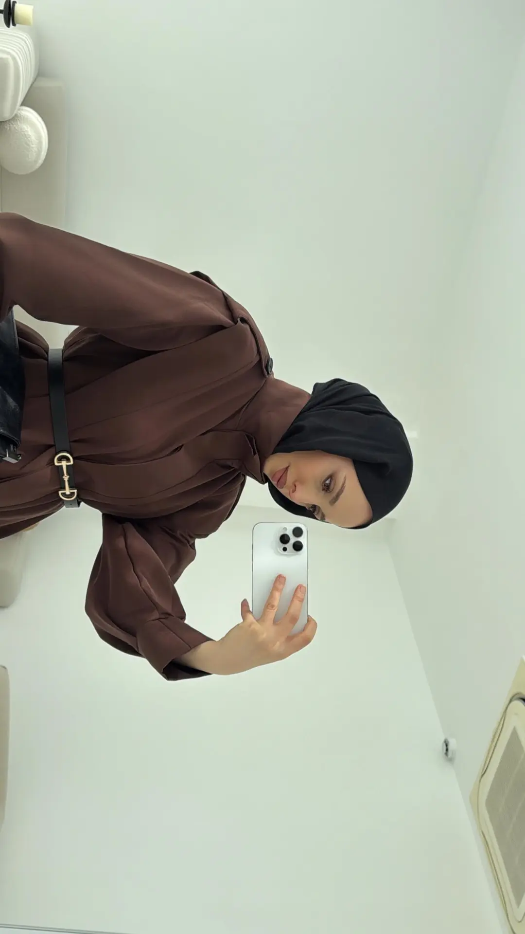 Kemerli Trençkot Kahve - Görsel 7