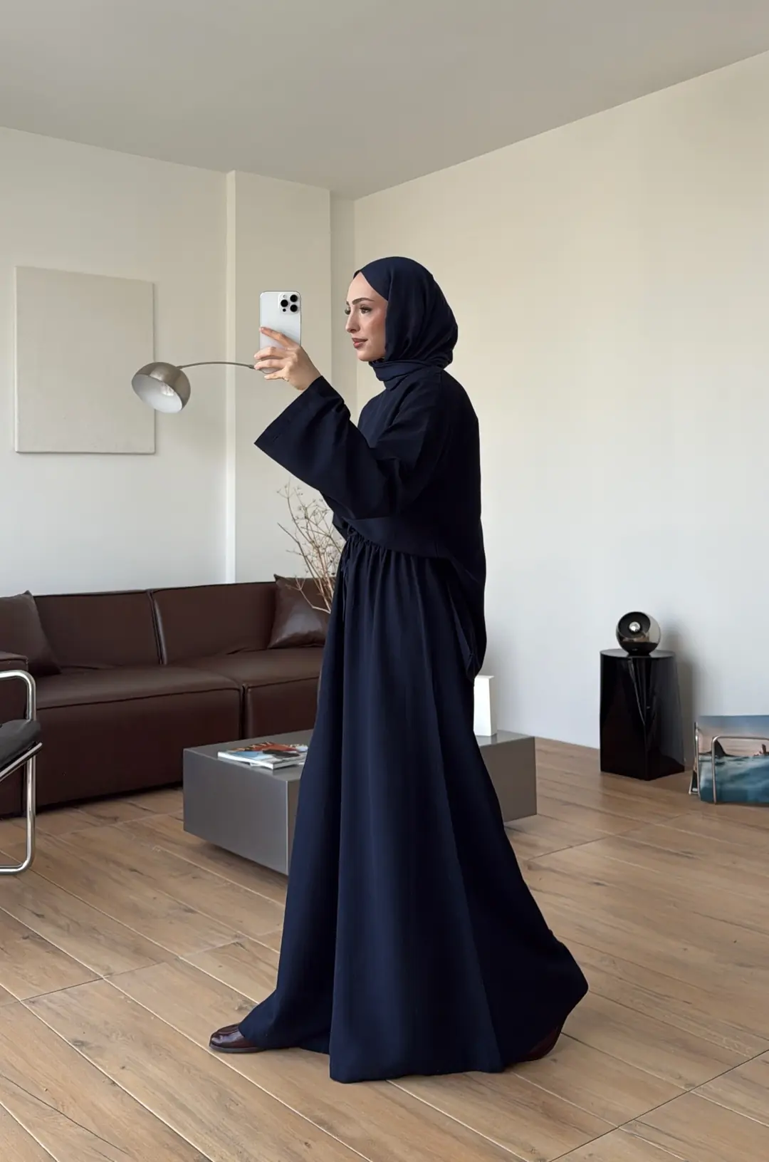 Keten Bol Paça Buluz Takım Lacivert - Görsel 5