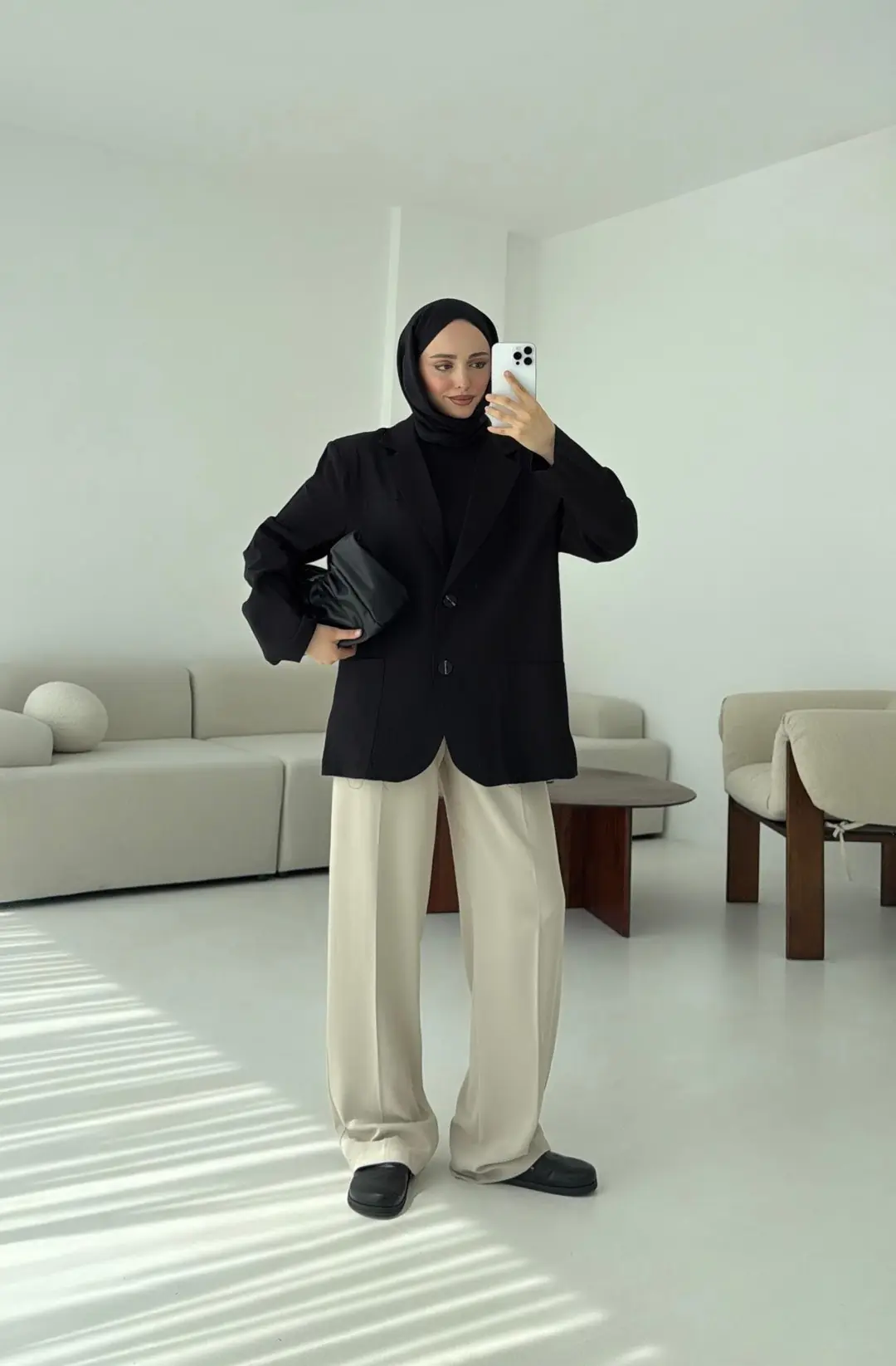 Keten Cepli Ceket Siyah - Görsel 3