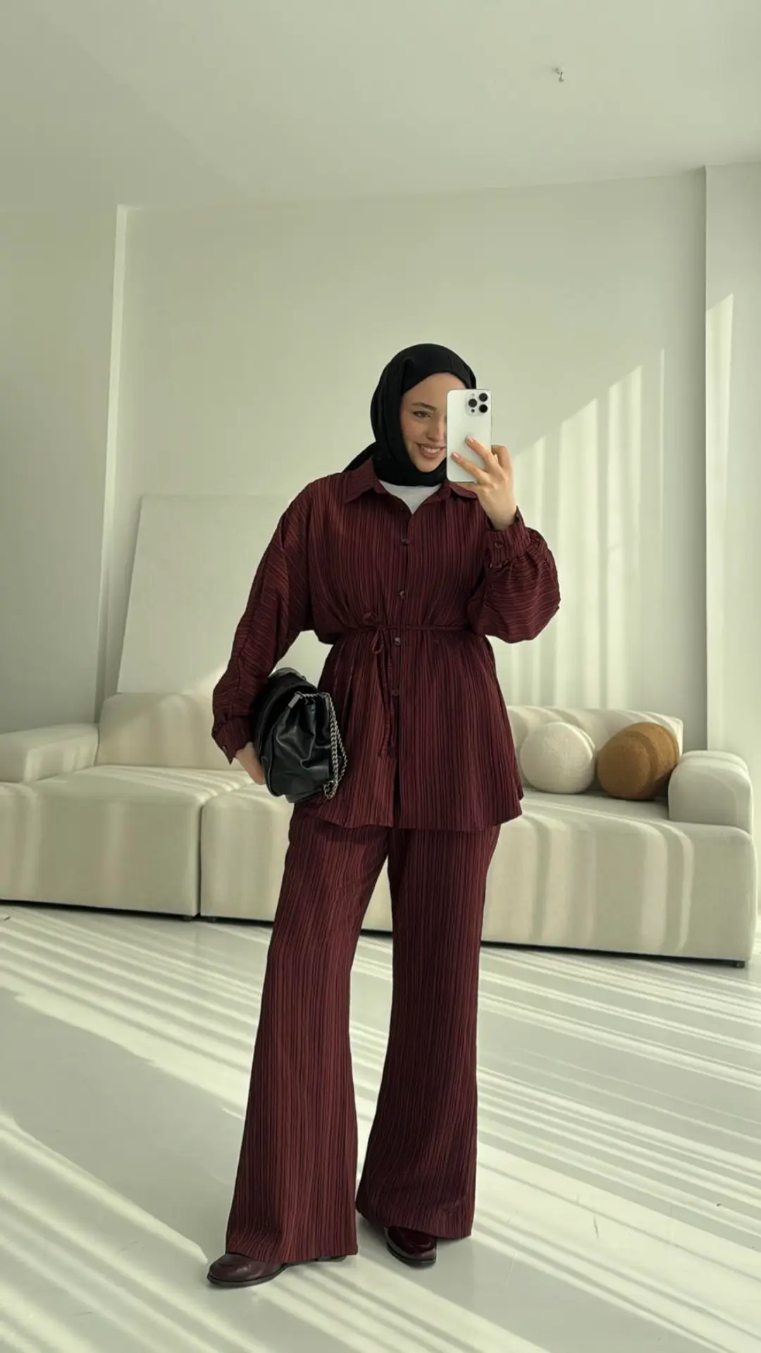 Kıraşlı Gömlekli Takım Bordo - Görsel 3