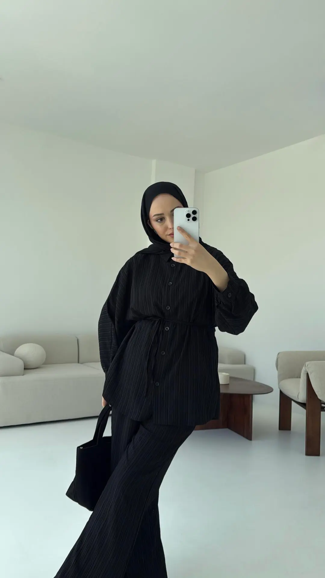 Kıraşlı Gömlekli Takım Siyah