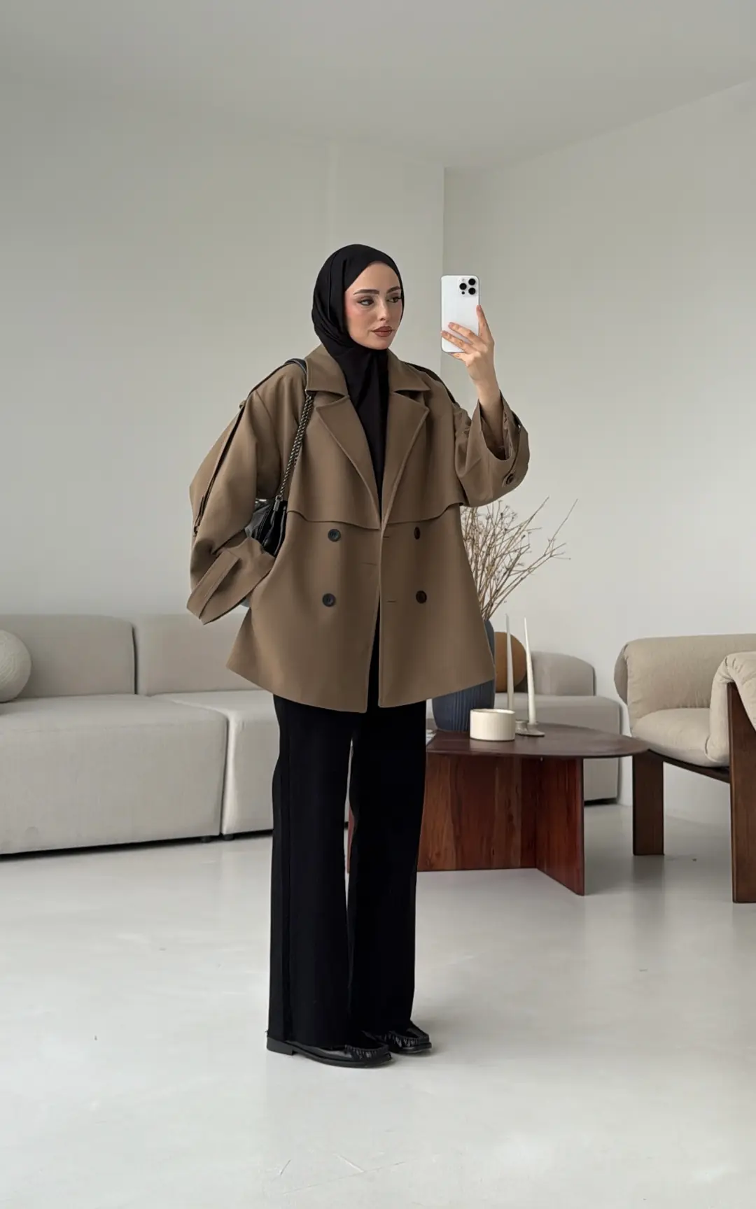 Kısa Trenç Caramel - Görsel 2