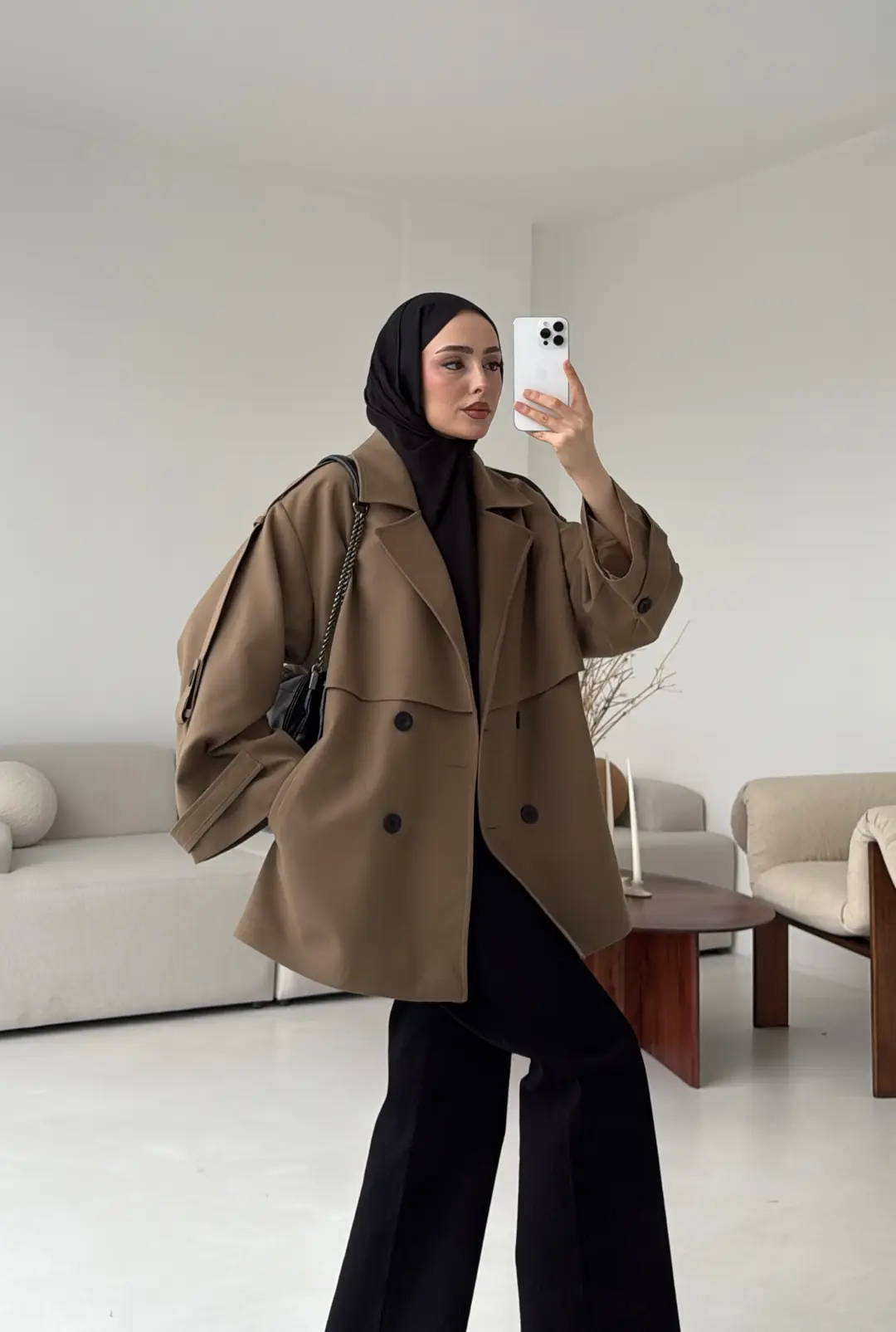 Kısa Trenç Caramel - Görsel 9