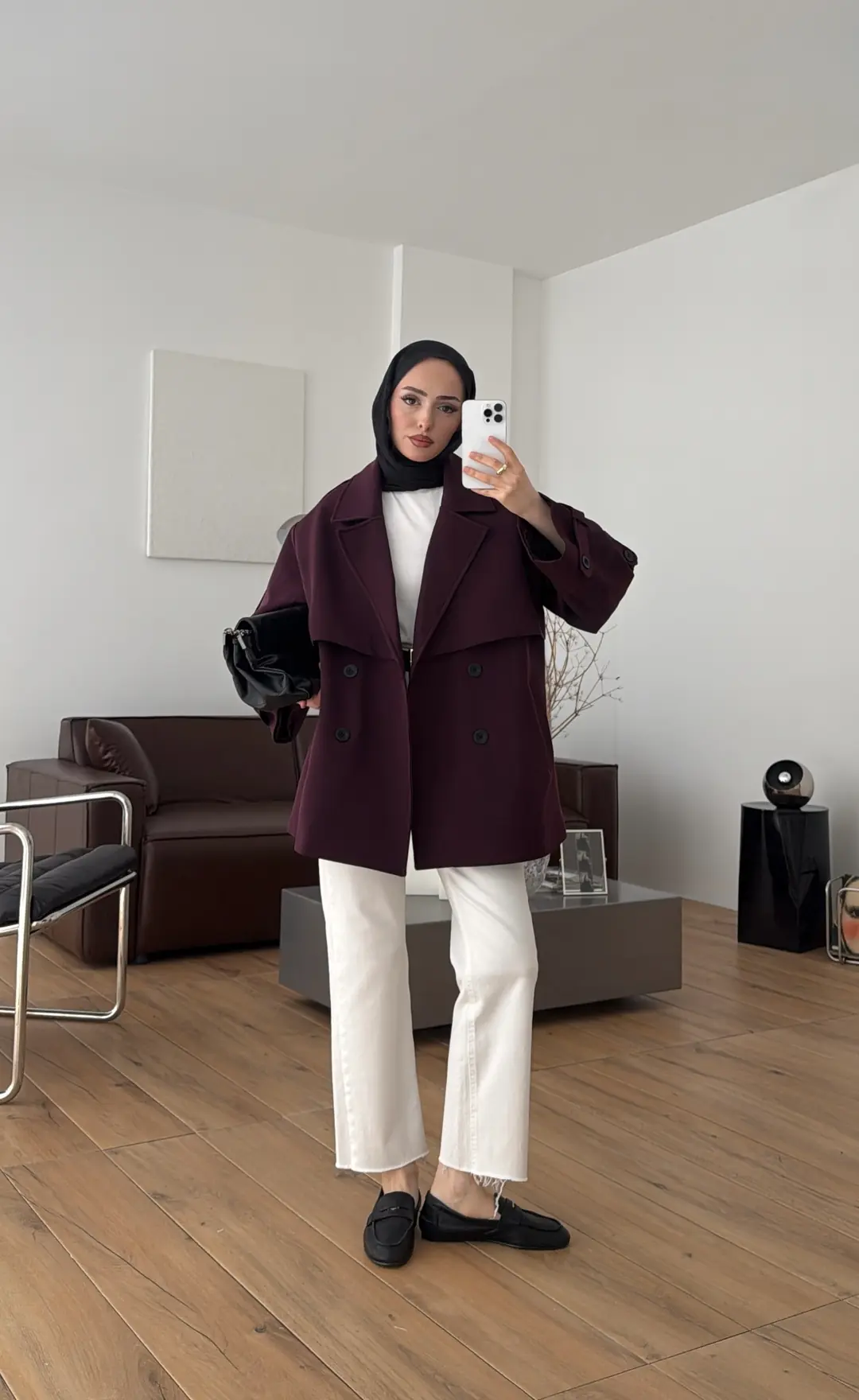 Kısa Trençkot Mürdüm - Görsel 9