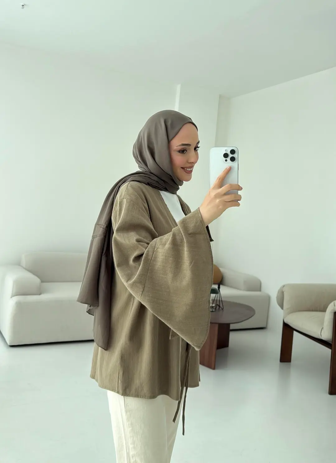 Kol Detay Kimono Haki - Görsel 2