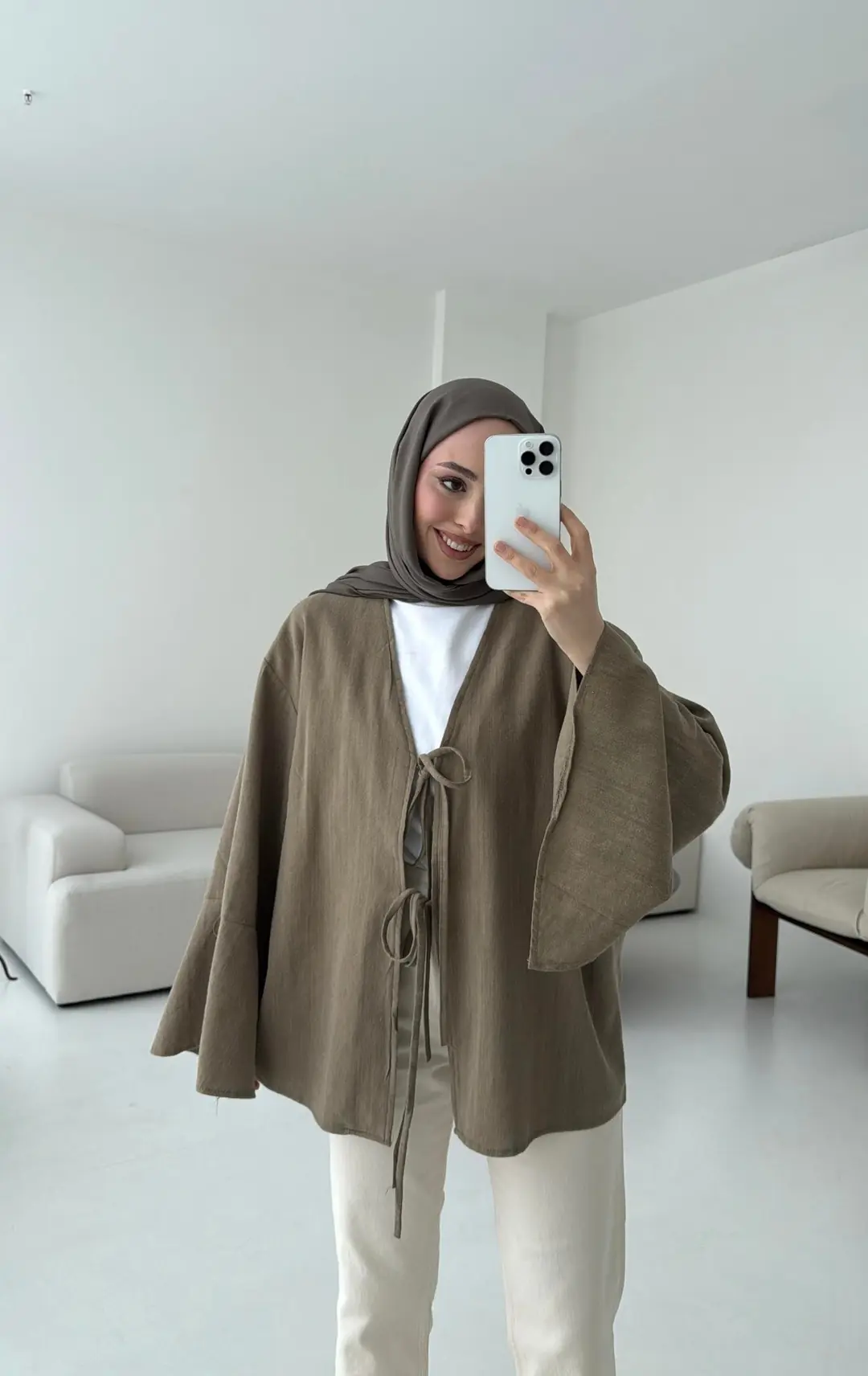 Kol Detay Kimono Haki - Görsel 3