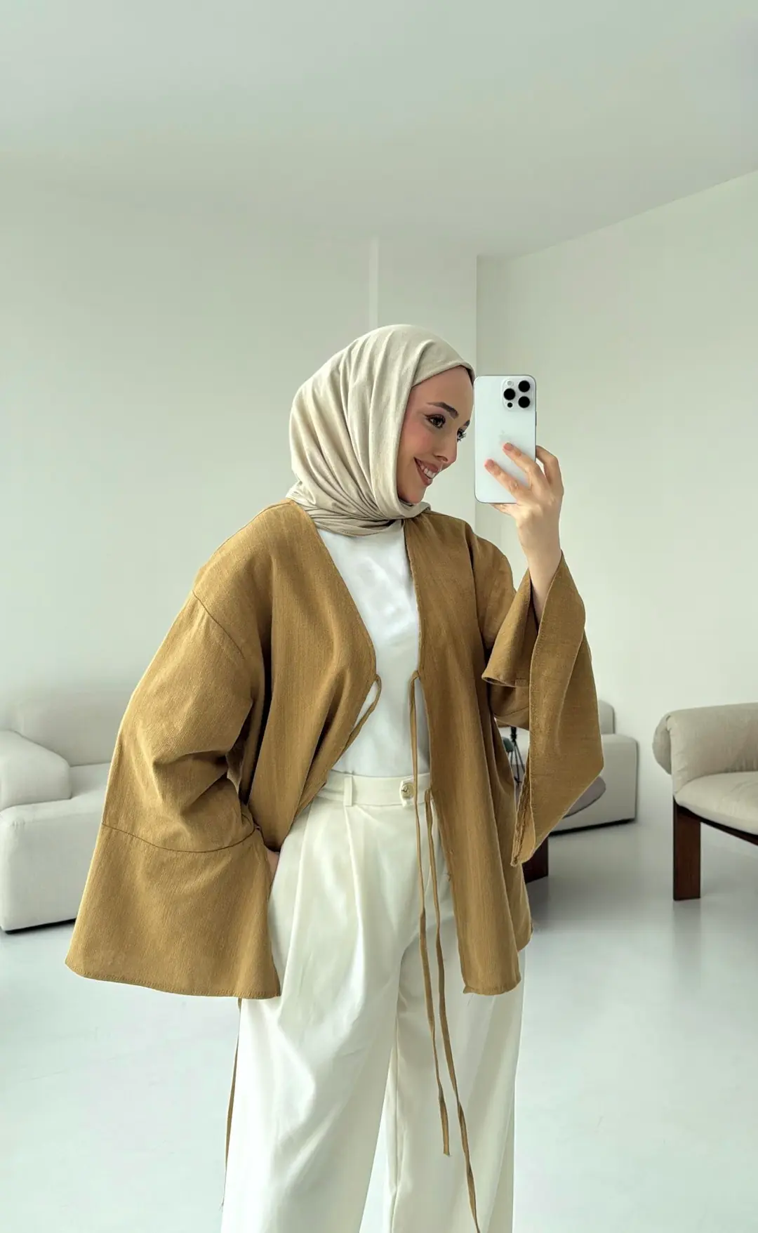 Kol Detay Kimono Hardal