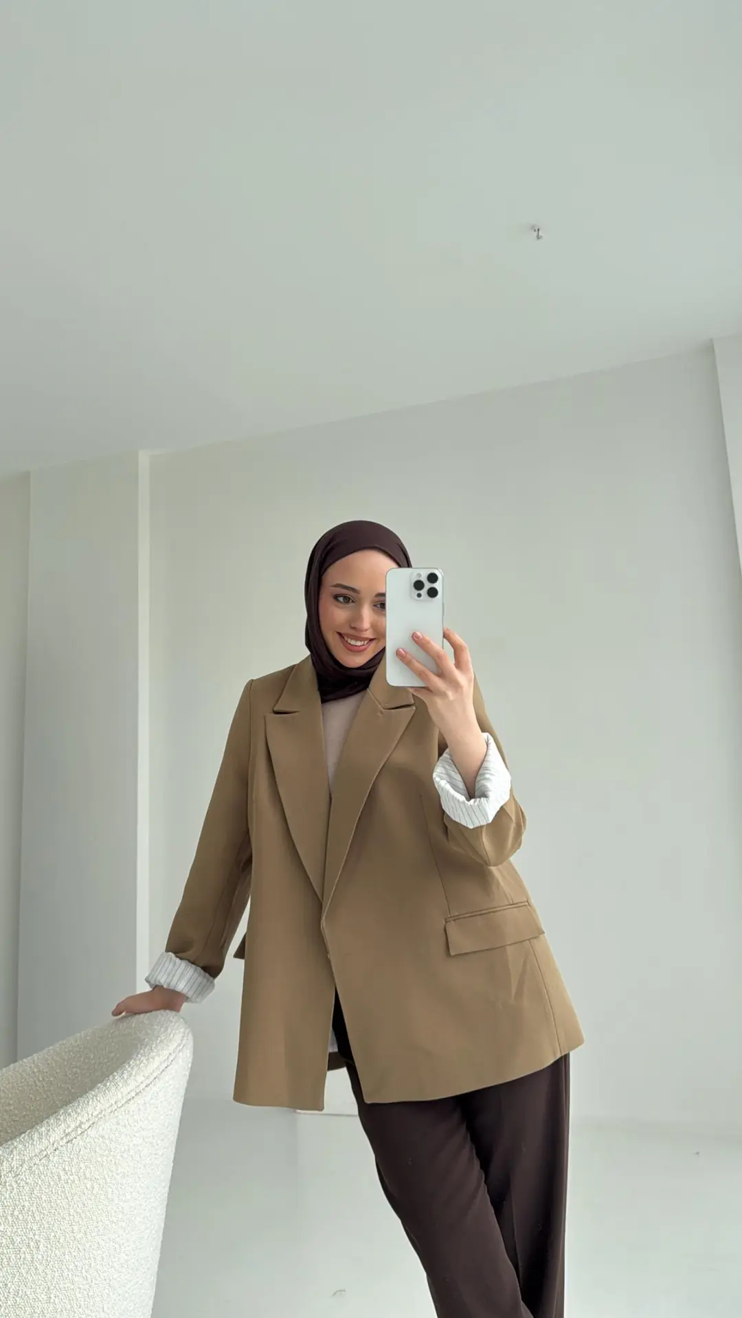 Kolu Katlamalı Blazer Ceket - Görsel 3