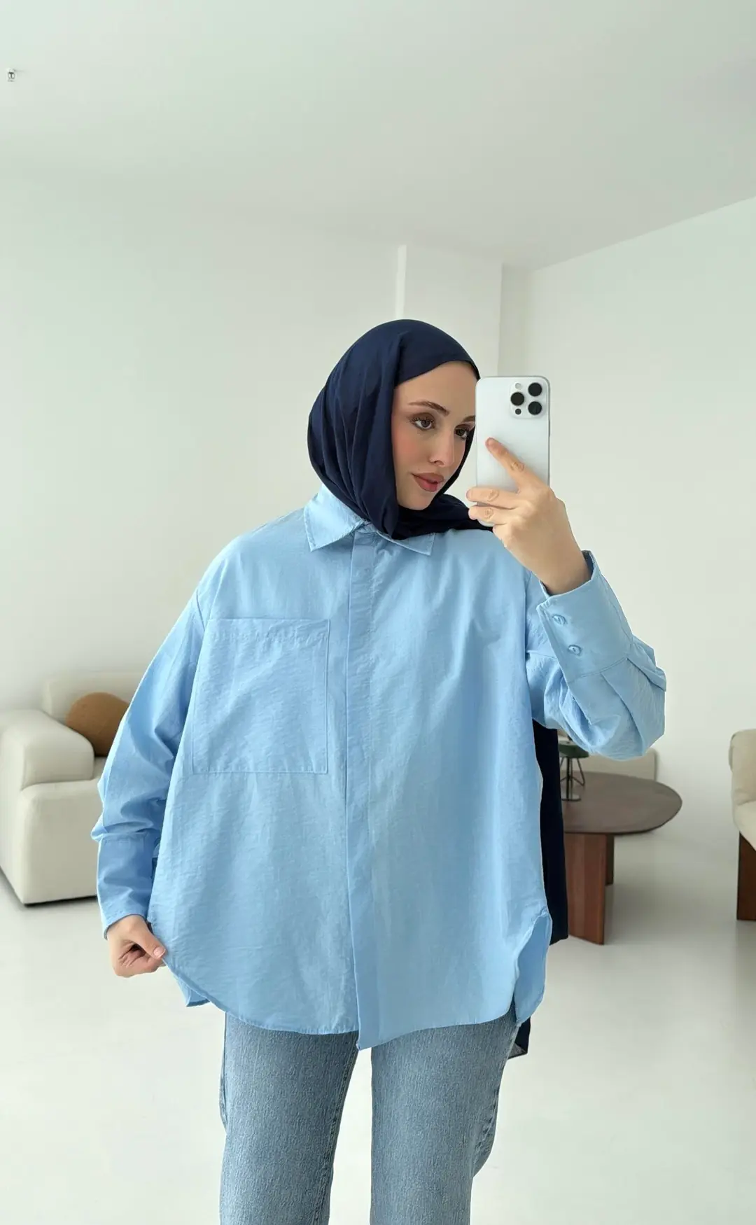 Koton Gömlek Mavi - Görsel 2