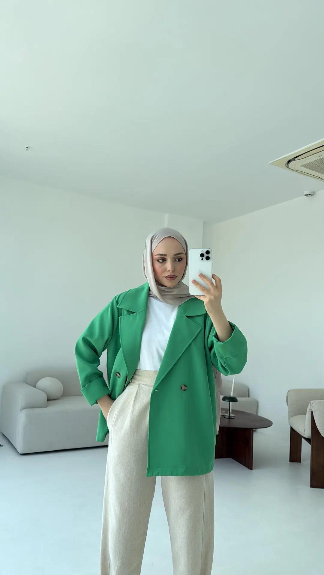 Krep Yazlık Ceket - Görsel 2