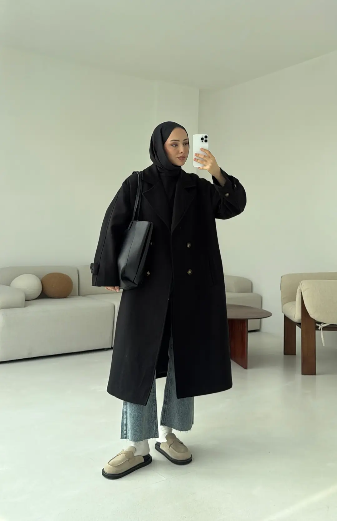 Kruvaze Kaban Siyah - Görsel 2