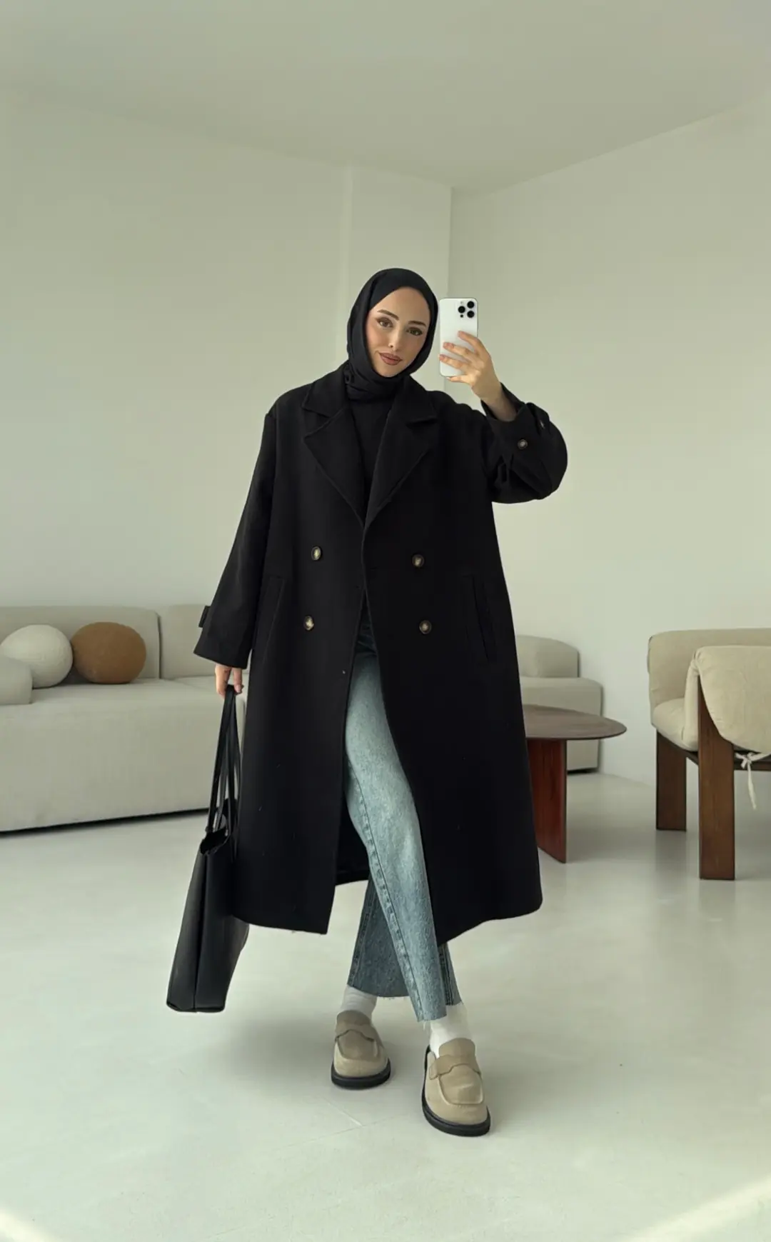 Kruvaze Kaban Siyah - Görsel 4