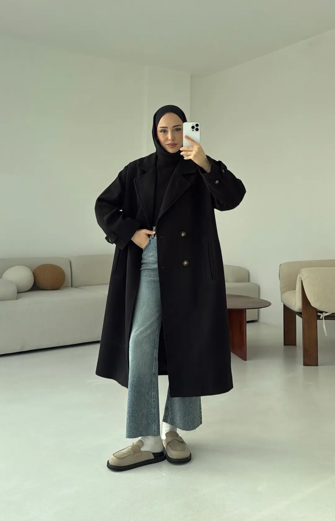 Kruvaze Kaban Siyah - Görsel 5