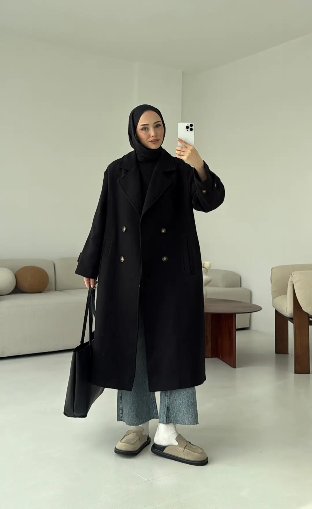 Kruvaze Kaban Siyah - Görsel 7