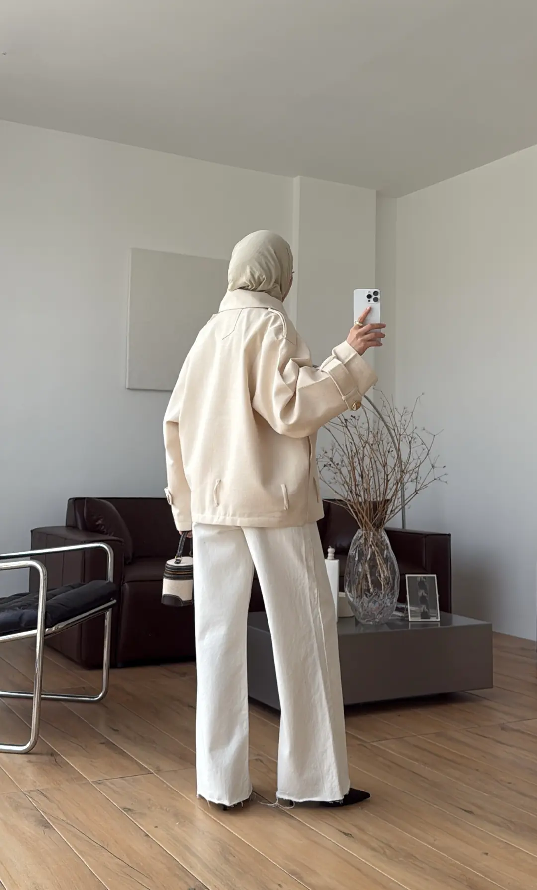 Kruvaze Trenç/Ceket Taş - Görsel 7