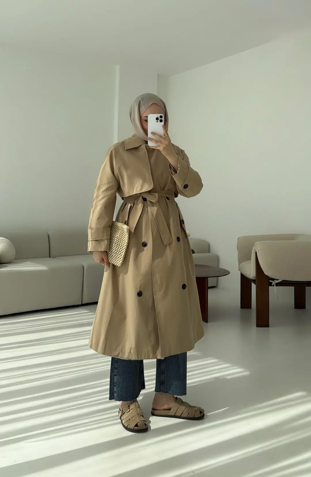 Kuşaklı Premium Trençkot