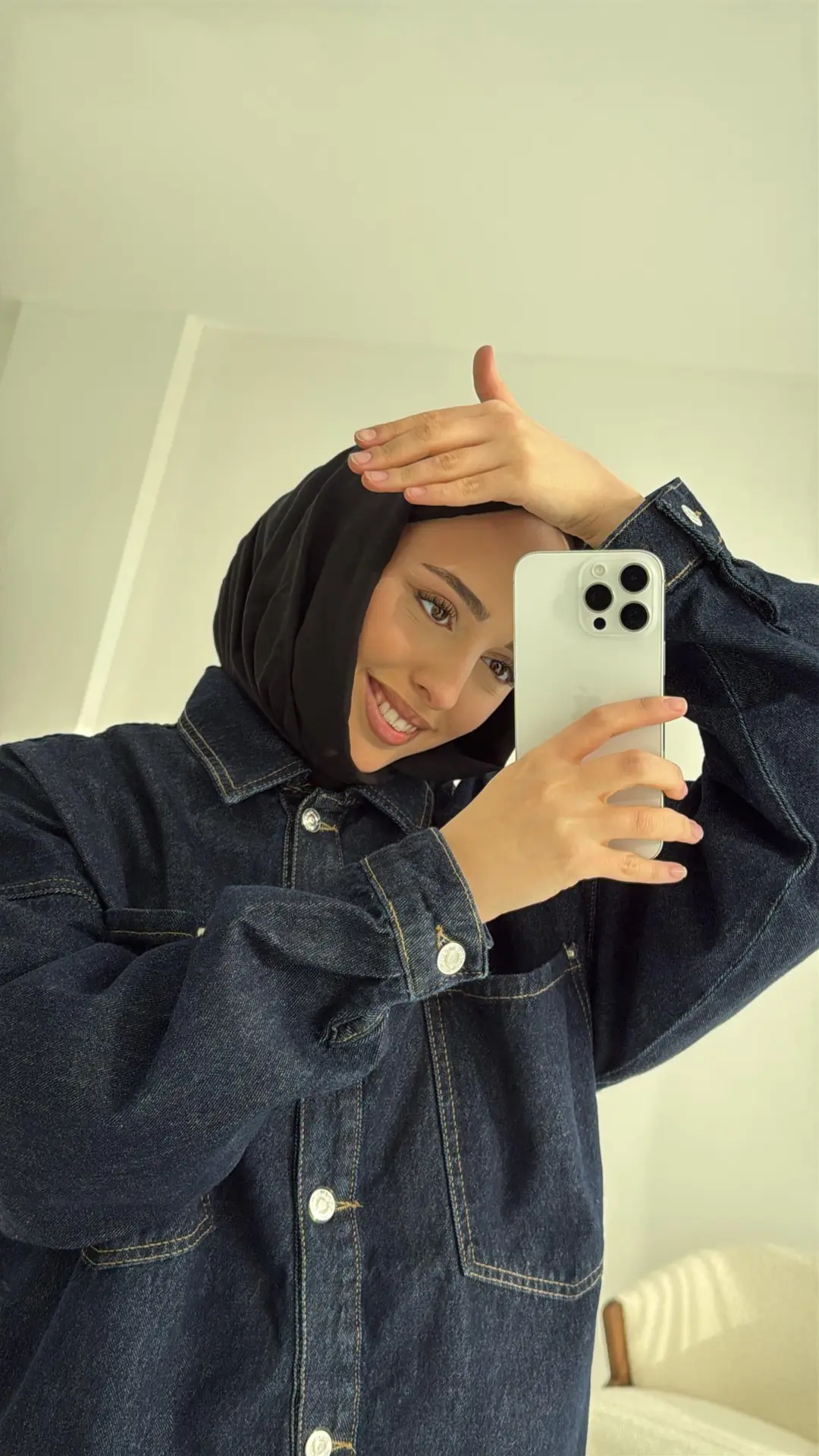 Lacivert Denim Ceket - Görsel 5