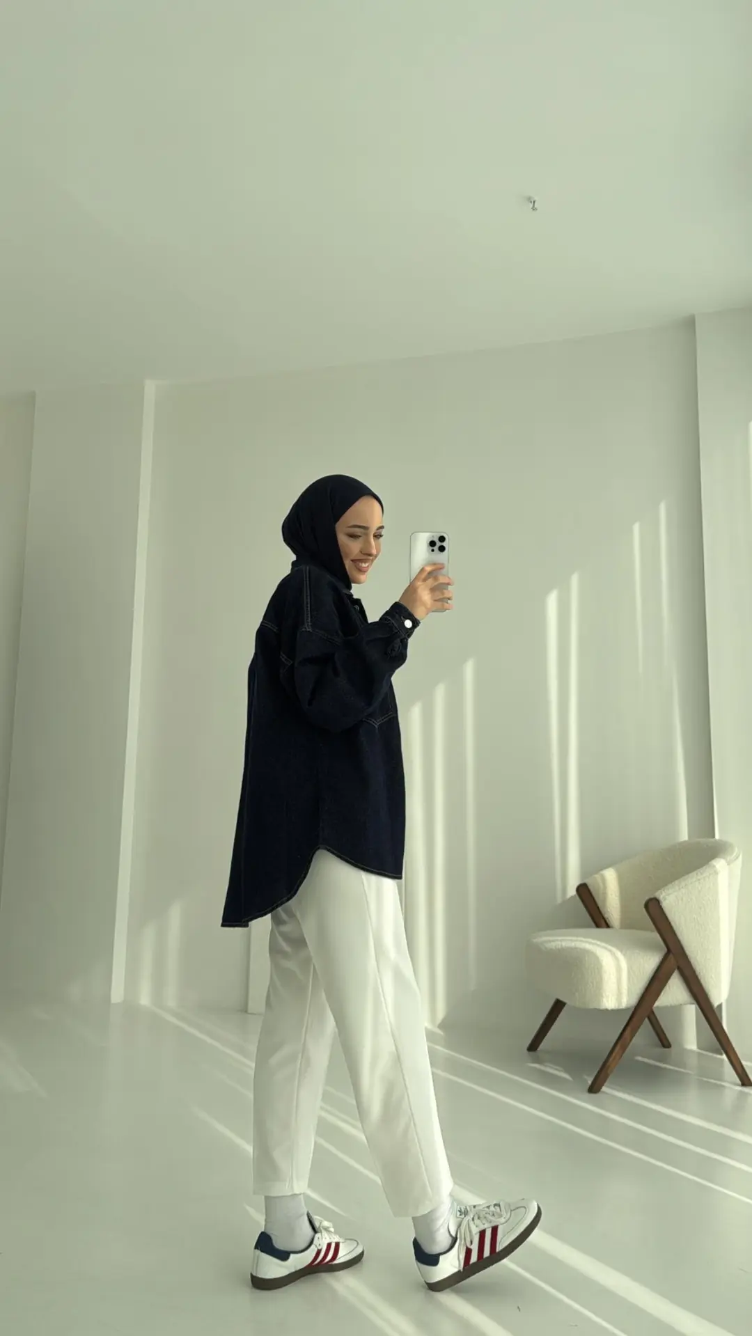 Lacivert Denim Ceket - Görsel 2