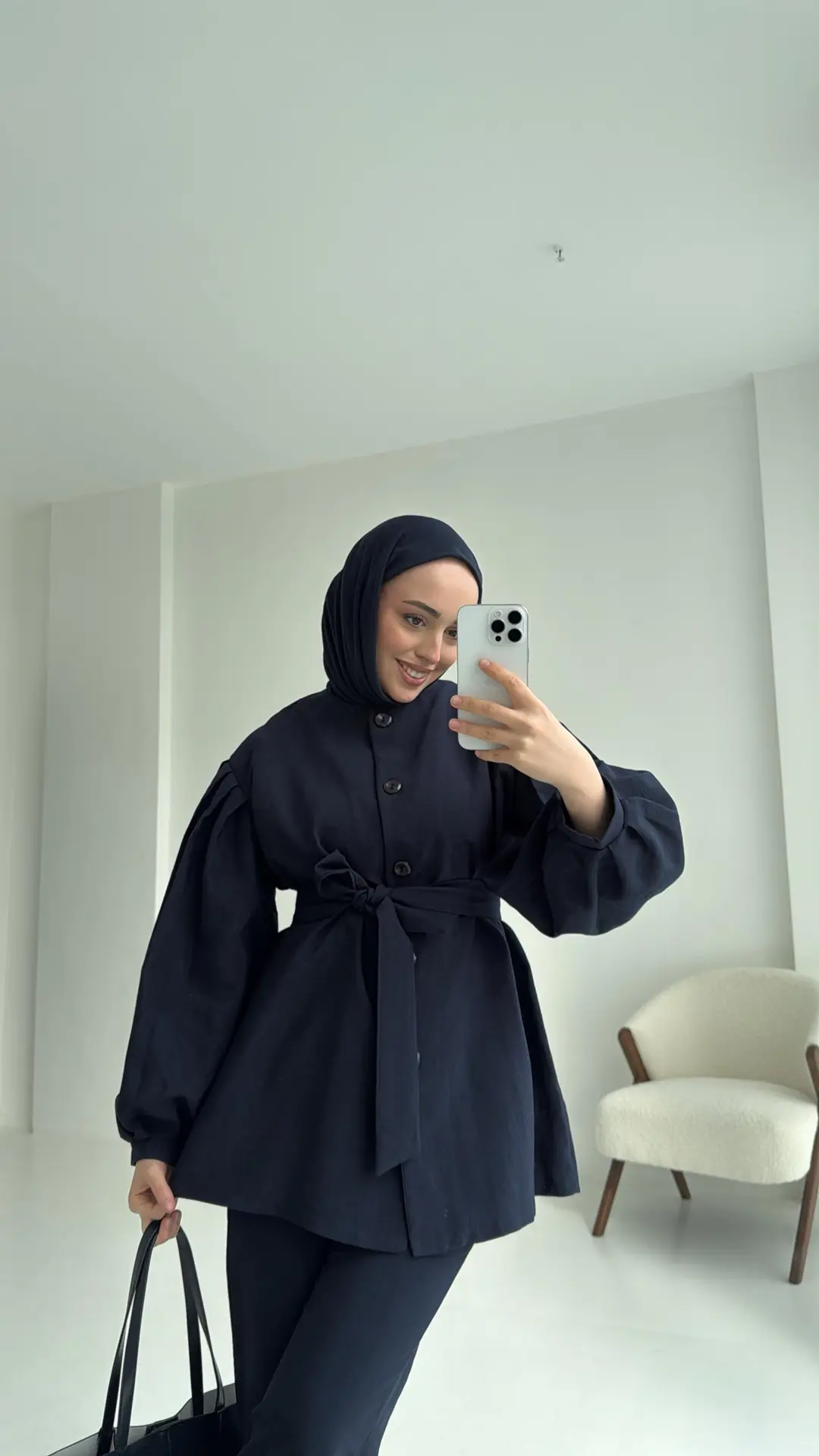 Lacivert Düğmeli Takım Premium