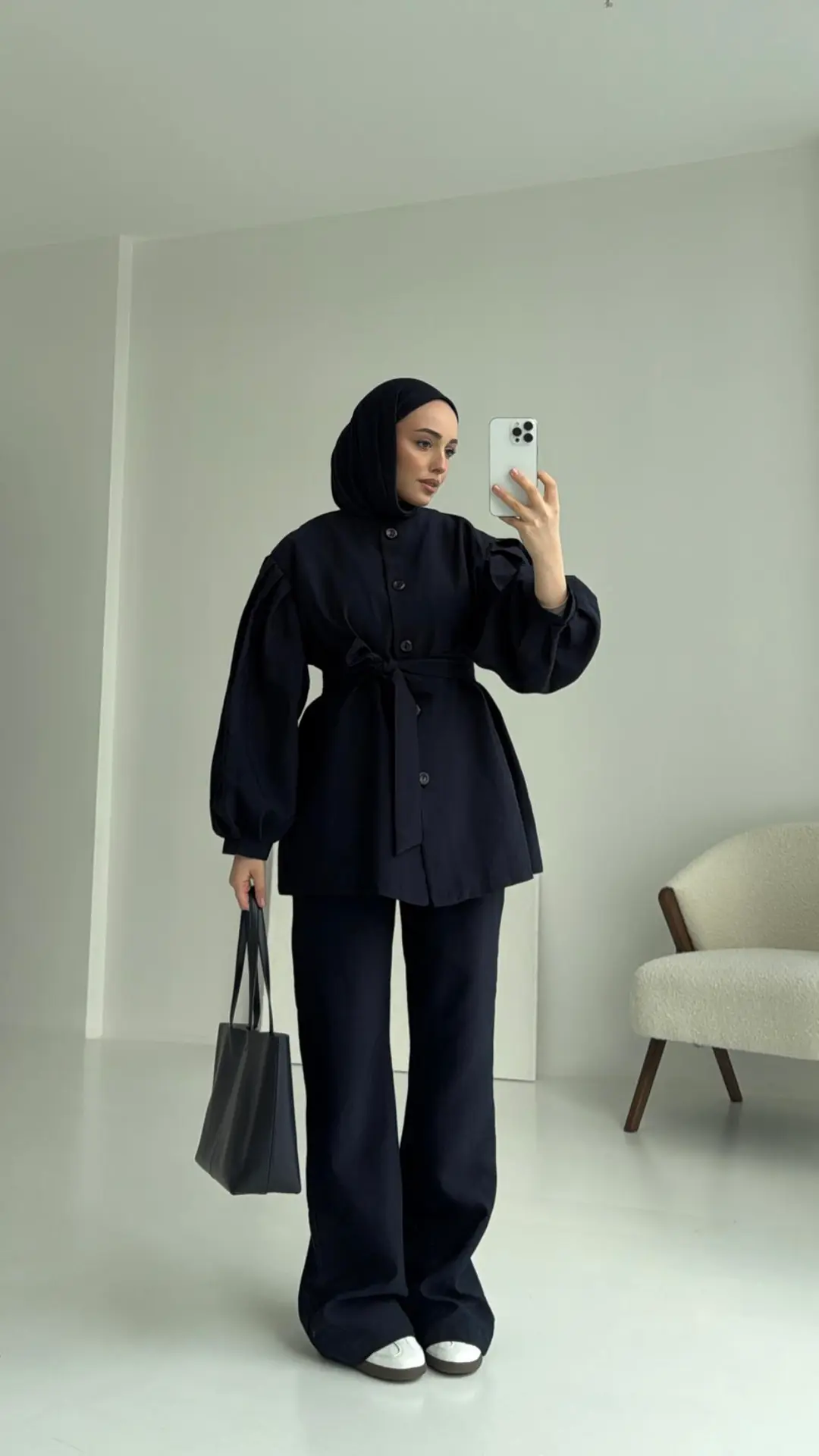 Lacivert Düğmeli Takım Premium - Görsel 3