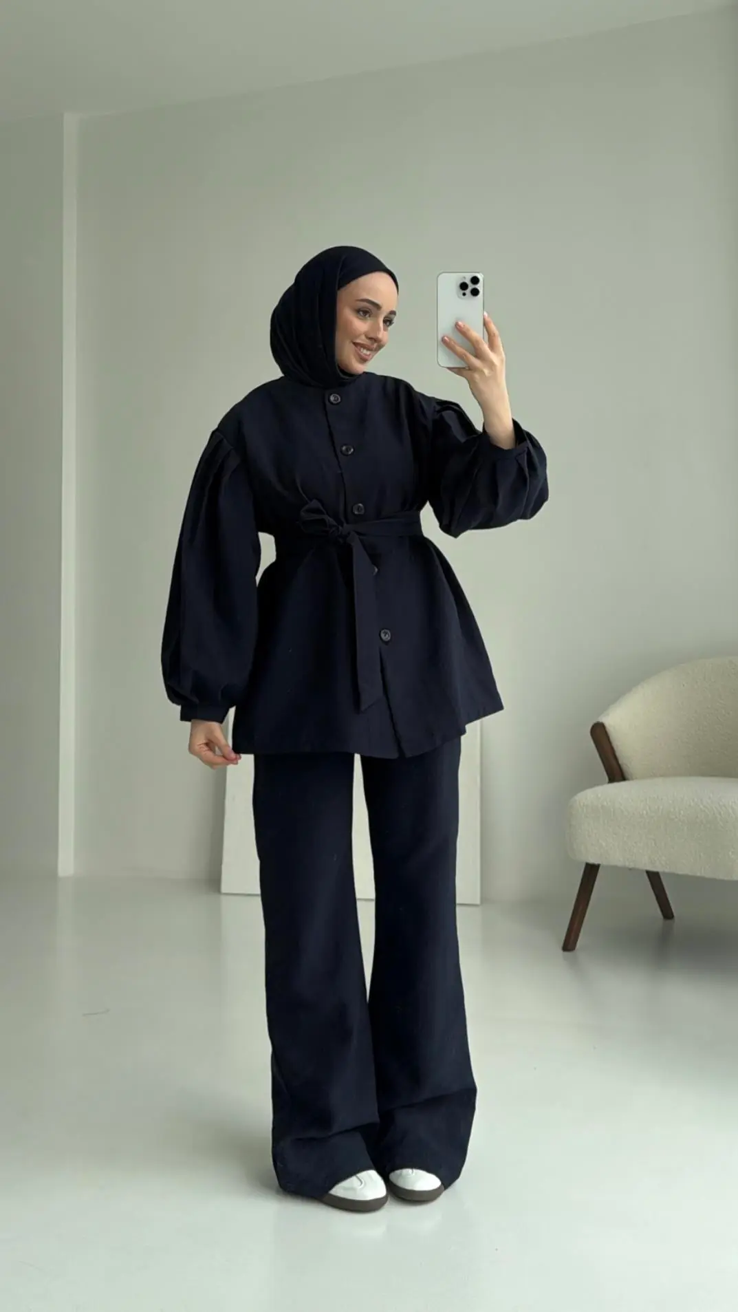 Lacivert Düğmeli Takım Premium - Görsel 5