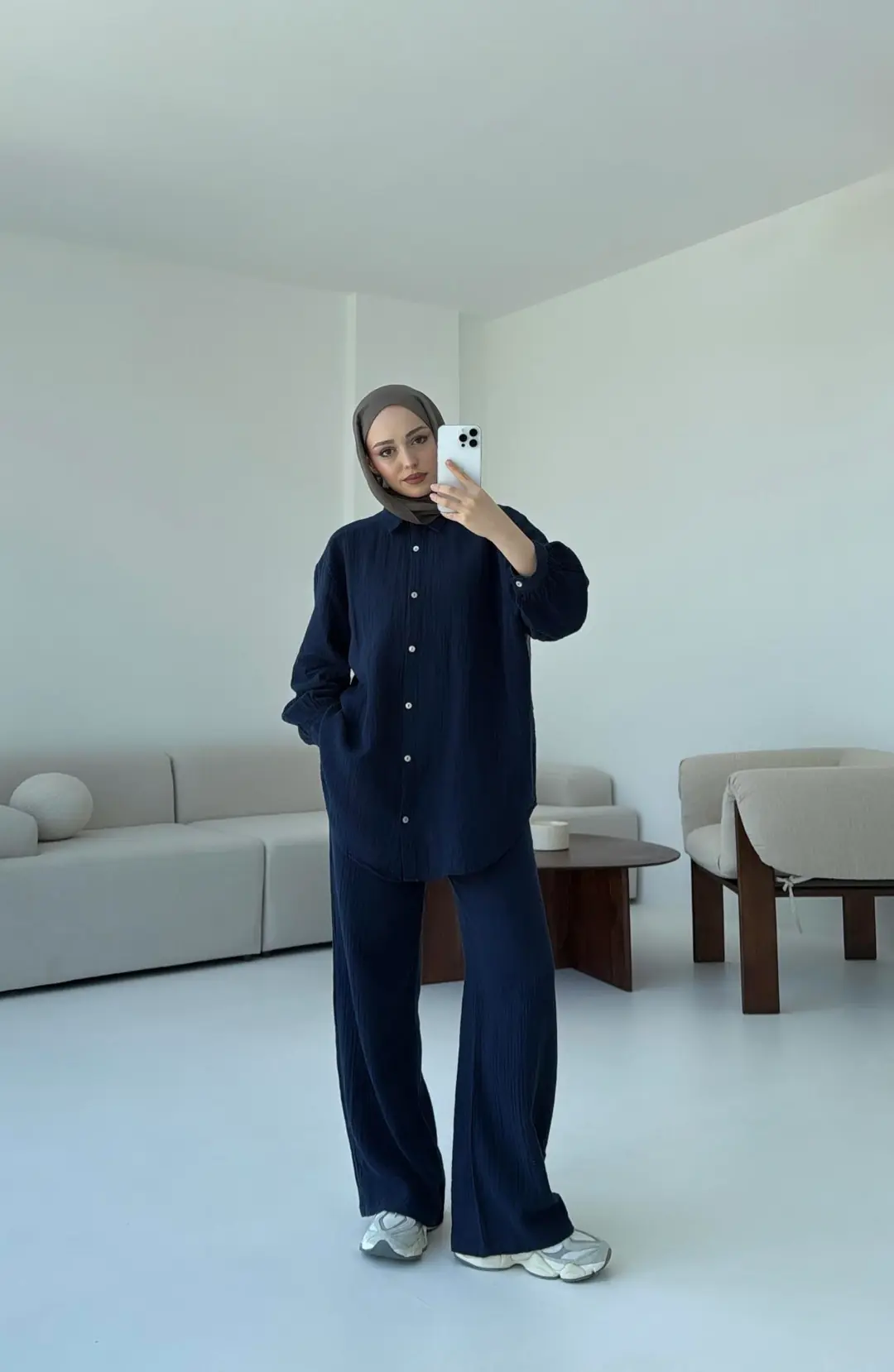 Lacivert Gömlekli Yazlık Takım - Görsel 2