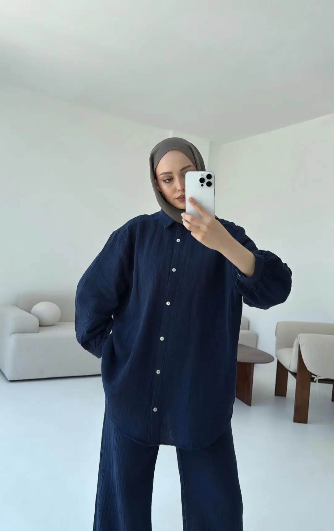 Lacivert Gömlekli Yazlık Takım - Görsel 4