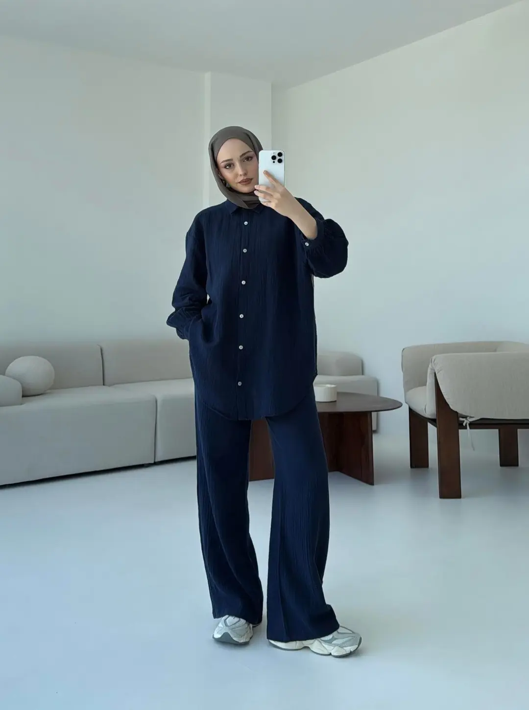 Lacivert Gömlekli Yazlık Takım - Görsel 5
