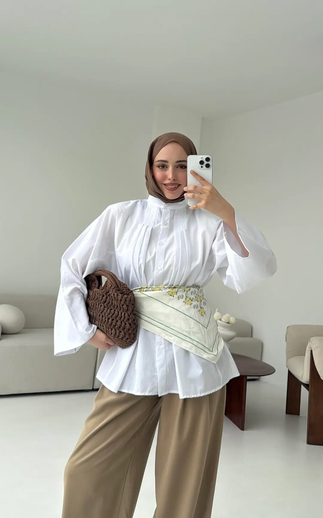 Lena Gömlek Beyaz - Görsel 10