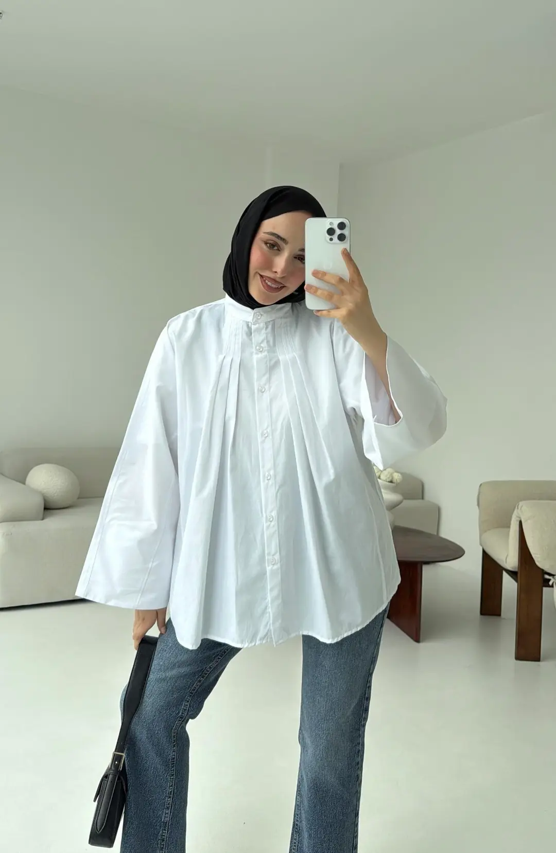 Lena Gömlek Beyaz - Görsel 2