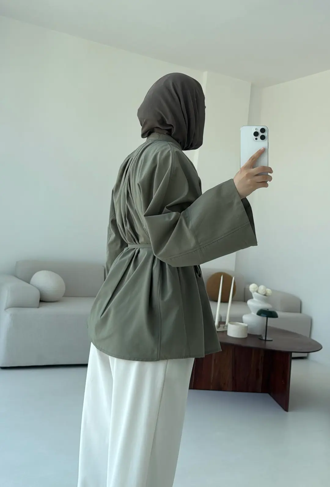 Lena Gömlek Haki - Görsel 3