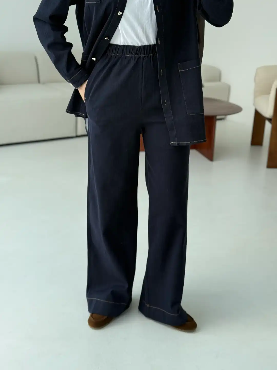 Likralı Denim Takım - Görsel 9