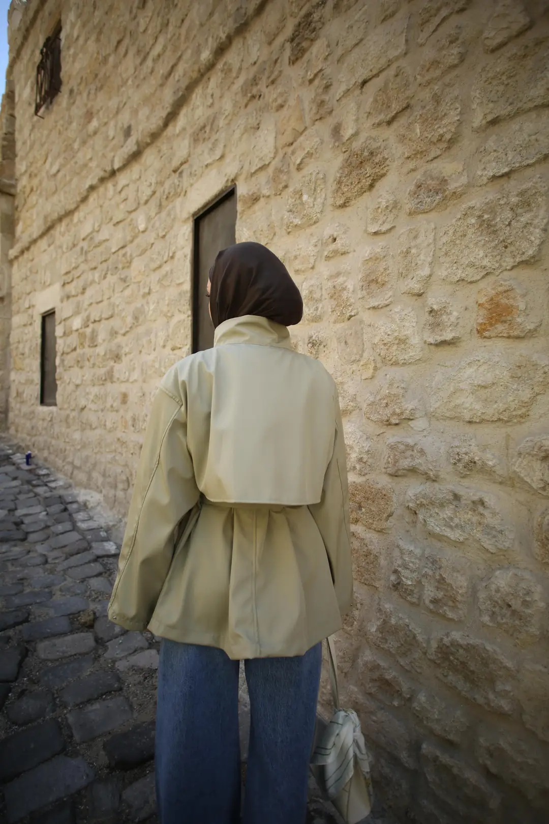 Maxi Cepli Ceket Yeşil - Görsel 3