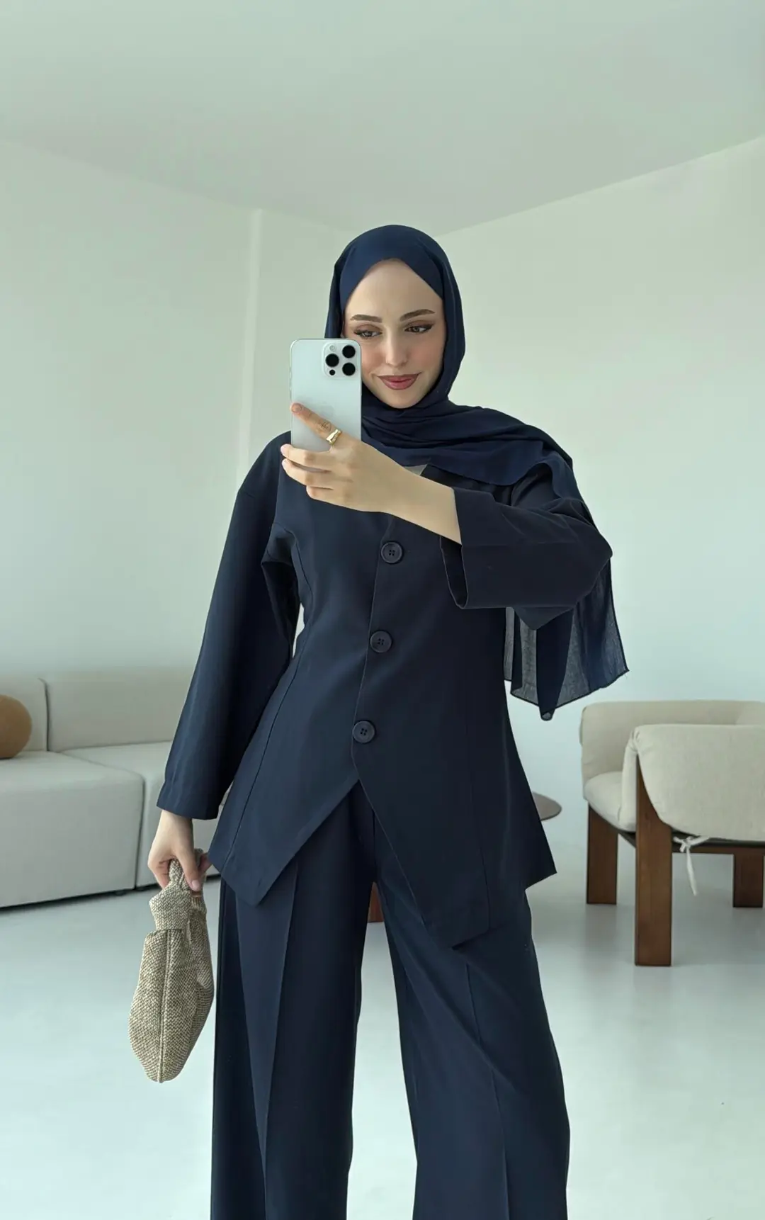 Mila Takım Lacivert - Görsel 2